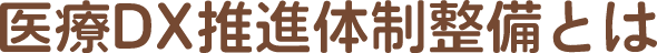 医療DX推進体制整備とは