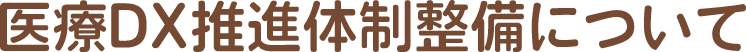 医療DX推進体制整備について